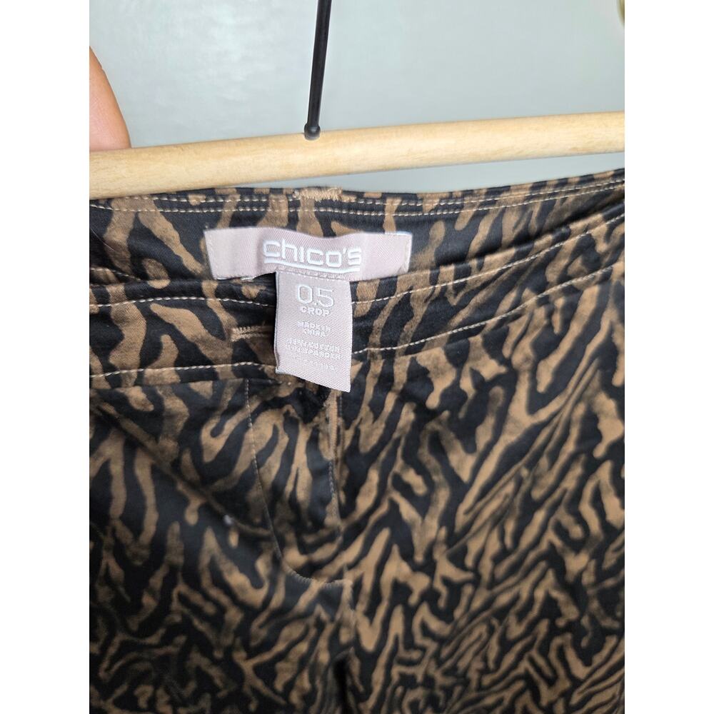 Chicos Womens Cropped Pants Mid Rise Pull On Stretch‎ size 5 - Picture 6 of 6